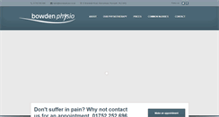 Desktop Screenshot of bowdenphysio.co.uk