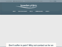 Tablet Screenshot of bowdenphysio.co.uk